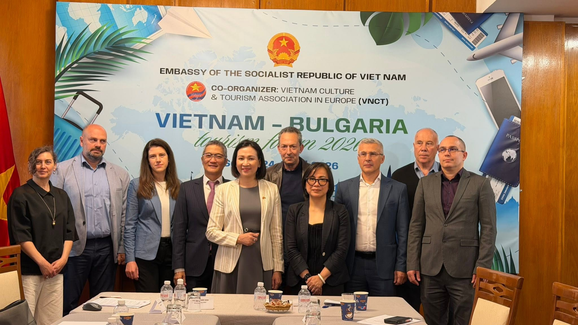 Có thể là hình ảnh về văn bản cho biết 'EMBASSY OF THE SOCIALIST REPUBLIC OF VIET NAM CO-ORGANIZER: VIETNAM CULTURE & TOURISM ASSOCIATION IN EUROPE (VNCT) VIETNAM-BULGARIA BULGARIA VIETNAM 6RT cicem 2026 Sofia, 24 2026'