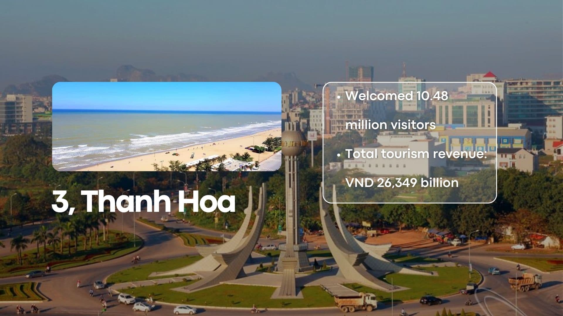 Plage de Sam Son à Thanh Hoa, bondée de touristes pendant l'été.